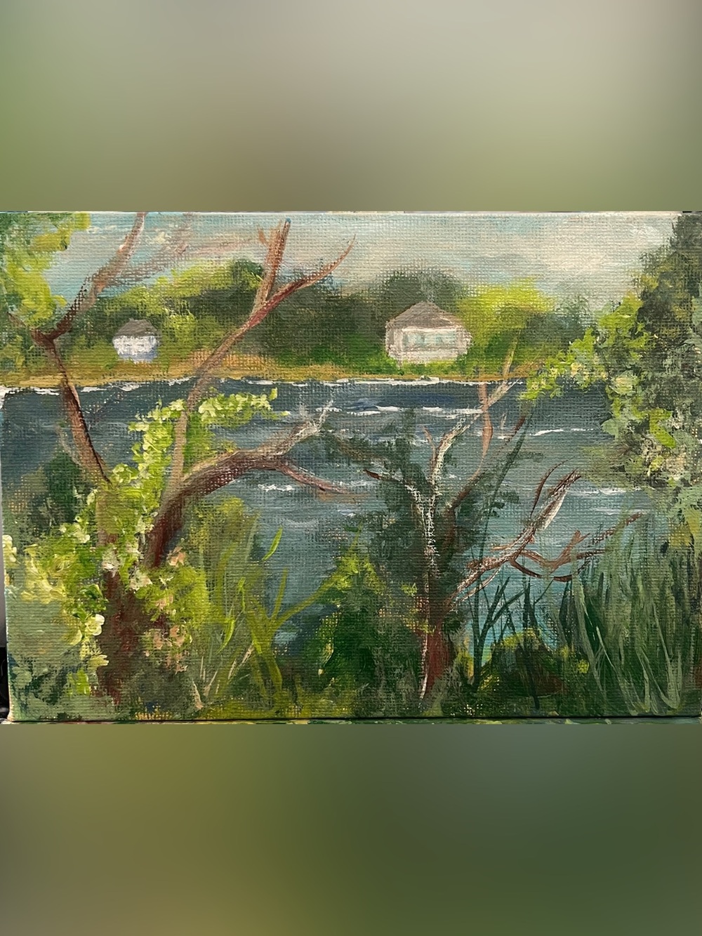 Original handpainted, mini painting, landscape, beautiful nature, wall decor